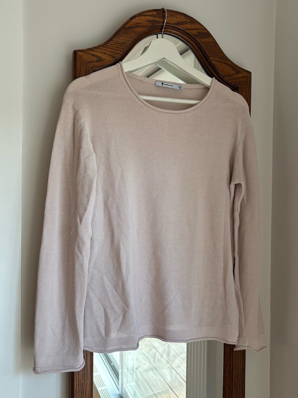 T by Alexander Wang Light Beige Knit Long Sleeve Top